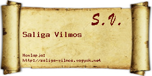 Saliga Vilmos névjegykártya